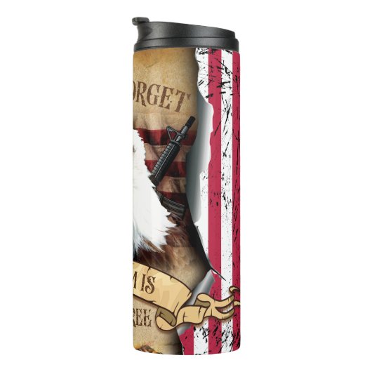 自由と愛国的なアメリカン・イーグルイラストレーション タンブラー (回転右)