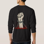 自由と抗議はっきりしたの服装 スウェットシャツ (裏面)