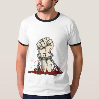 自由と抗議はっきりしたの服装 Tシャツ