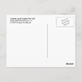 自由と正義のための全ての – 親連合はがき ポストカード (裏面)