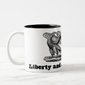 自由と正義イーグルアメリカーナ愛国芸術 ツートーンマグカップ (左)