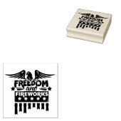 自由と花火 ラバースタンプ (押印)