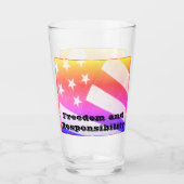 自由と責任ガラス杯 タンブラーグラス (正面)