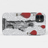 自由と赤い熱気球の像 Case-Mate iPhoneケース (裏面(横))