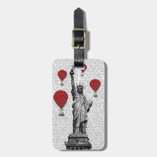 自由と赤い熱気球像 ラゲッジタグ