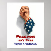 自由と退役軍人愛国的ポスター ポスター (正面)
