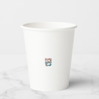 自由と陽光のヴィンテージ ビーチシャツデザイン (3 紙コップ