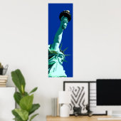 自由と青空の像のポスター ポスター (ホームオフィス)