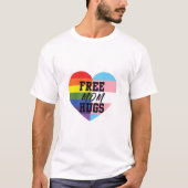自由なお母さんはLGBTQ (E)の質の商品を抱き締めます! Tシャツ (正面)
