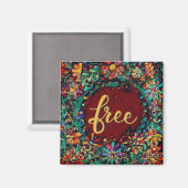 自由なかわいらしおもしろいフローラモダン検査 マグネット (正面/裏面)