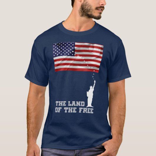 自由なアメリカの愛国者の国 Tシャツ (正面)