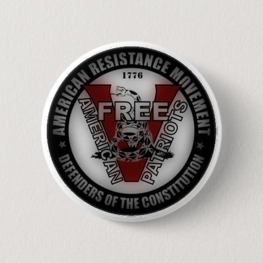 自由なアメリカの愛国者ボタン 缶バッジ (正面)