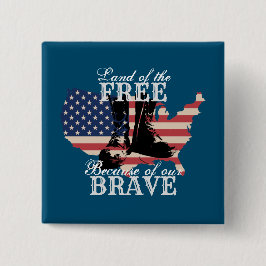 自由なアメリカモダンの国 缶バッジ