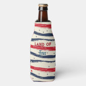 自由なアメリカ独立記念日の荒れ果てたシックな土地 ボトルクーラー (ボトル正面)