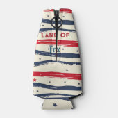 自由なアメリカ独立記念日の荒れ果てたシックな土地 ボトルクーラー (裏面)