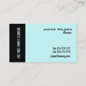 自由なカーペットのクリーニングのクーポン ロイヤリティカード (裏面)