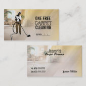 自由なカーペットのクリーニングの名刺 割引カード (正面/裏面)
