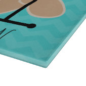 自由なグルテンは私がティール（緑がかった色）シェブロンをいかに転がるかです カッティングボード (角)