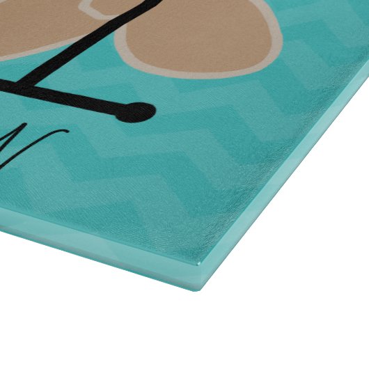 自由なグルテンは私がティール（緑がかった色）シェブロンをいかに転がるかです カッティングボード (角)