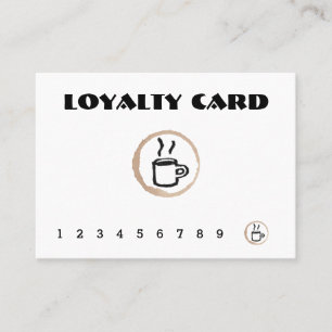 自由なコーヒー喫茶店のロイヤリティカード ロイヤリティカード