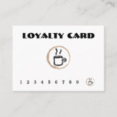 自由なコーヒー喫茶店のロイヤリティカード ロイヤリティカード (正面)