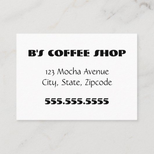 自由なコーヒー喫茶店のロイヤリティカード ロイヤリティカード (裏面)