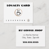 自由なコーヒー喫茶店のロイヤリティカード ロイヤリティカード (正面/裏面)
