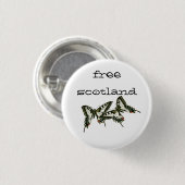 自由なスコットランドのアゲハチョウの蝶Pinback 缶バッジ (正面&裏面)
