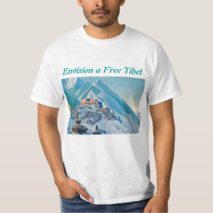 自由なチベットメンズワイシャツ Tシャツ