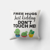 自由なハグ素敵なサボテンはtouch私の皮肉 クッション (裏面)