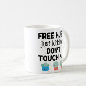 自由なハグ素敵なサボテンはtouch私の皮肉 コーヒーマグカップ (正面右)