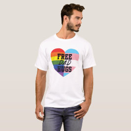 自由なパパはLGBTQのTシャツを抱き締めます Tシャツ