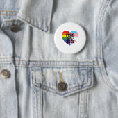 自由なパパはLGBTQ (E)の質の商品を抱き締めます 缶バッジ (インサイチュ)