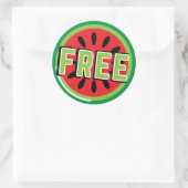 自由なパレスチナのスイカ – パレスチナのための自由 ラウンドシール (バッグ)