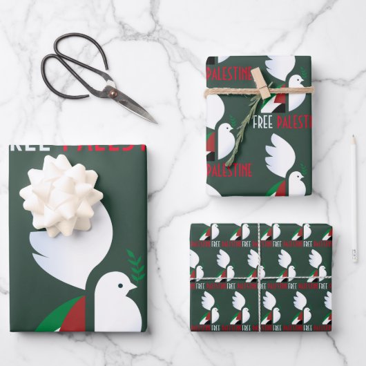 自由なパレスチナのラッピング紙シート – 連帯 ラッピングペーパーシート (正面)