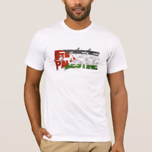 自由なパレスチナのレトロの旗 Tシャツ