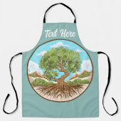 自由なパレスチナの地にオリーブの木の平和のシンボル エプロン (正面)