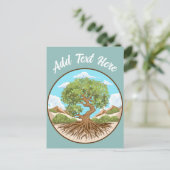 自由なパレスチナの地にオリーブの木の平和のシンボル シーズンポストカード (スタンド正面)