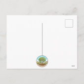 自由なパレスチナの地にオリーブの木の平和のシンボル シーズンポストカード (裏面)