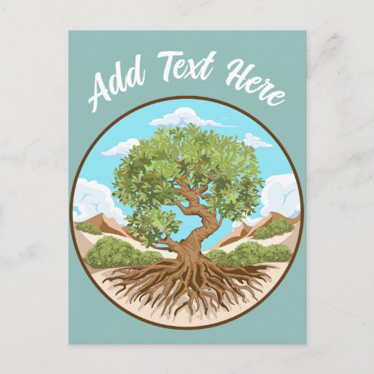 自由なパレスチナの地にオリーブの木の平和のシンボル シーズンポストカード (正面)