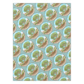 自由なパレスチナの地にオリーブの木の平和のシンボル テーブルクロス (正面)