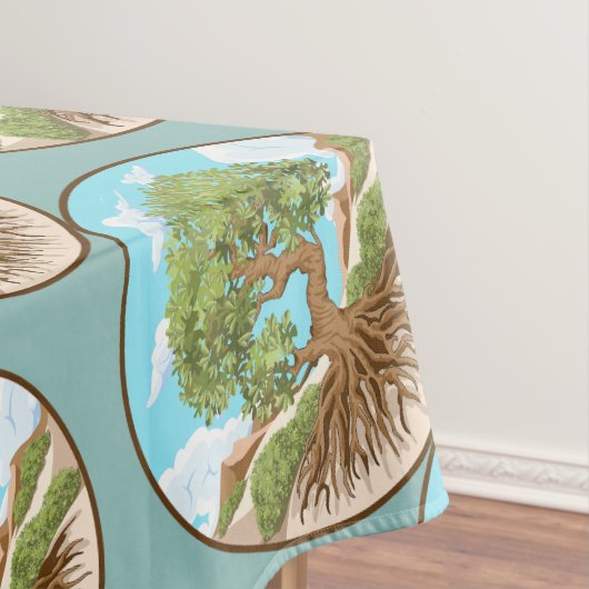 自由なパレスチナの地にオリーブの木の平和のシンボル テーブルクロス (インサイチュ)