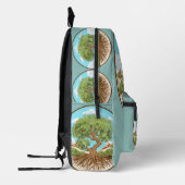 自由なパレスチナの地にオリーブの木の平和のシンボル プリントバックパック (左)