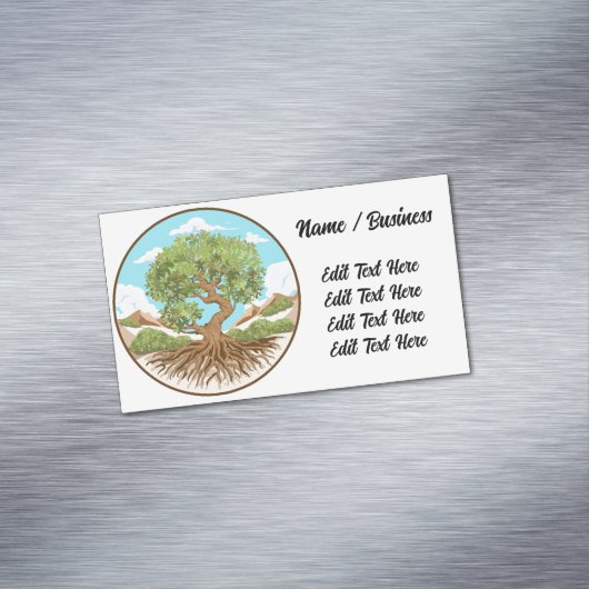 自由なパレスチナの地にオリーブの木の平和のシンボル マグネット名刺 (インサイチュ)