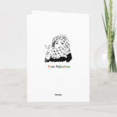 自由なパレスチナの挨拶状 カード (裏面)