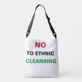 自由なパレスチナ大量虐殺のアパルトヘイト戦争犯罪 クロスボディバッグ (裏面)