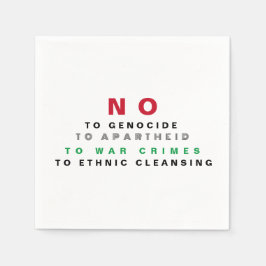 自由なパレスチナ大量虐殺のアパルトヘイト戦争犯罪 スタンダードカクテルナプキン
