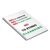 自由なパレスチナ大量虐殺のアパルトヘイト戦争犯罪 ノートブック (右側)