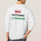 自由なパレスチナ大量虐殺のアパルトヘイト戦争犯罪 Tシャツ (裏面)