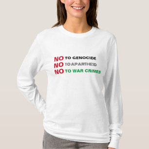 自由なパレスチナ大量虐殺のアパルトヘイト戦争犯罪 Tシャツ